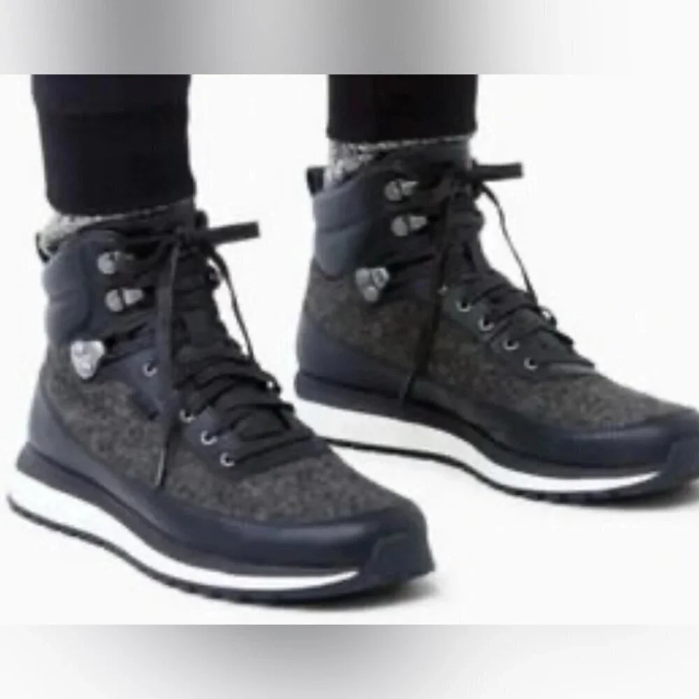 Vintage Roots Black Grey Athleisure Classic hiking Leather fabric Sneakers 11